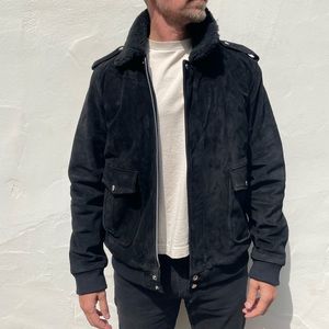 HUMAN SCALES SUADE BOMBER. Brand new w. Tags